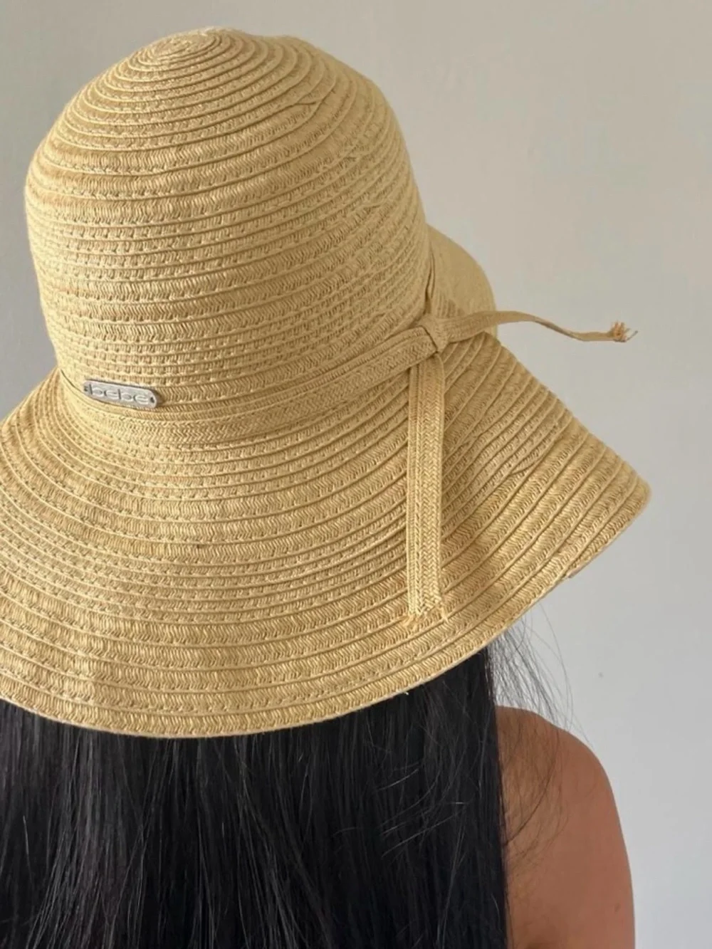 Y2K Bebe Floppy Wide Brim Straw Hat